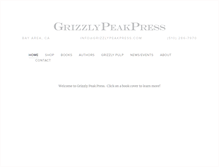 Tablet Screenshot of grizzlypeakpress.com